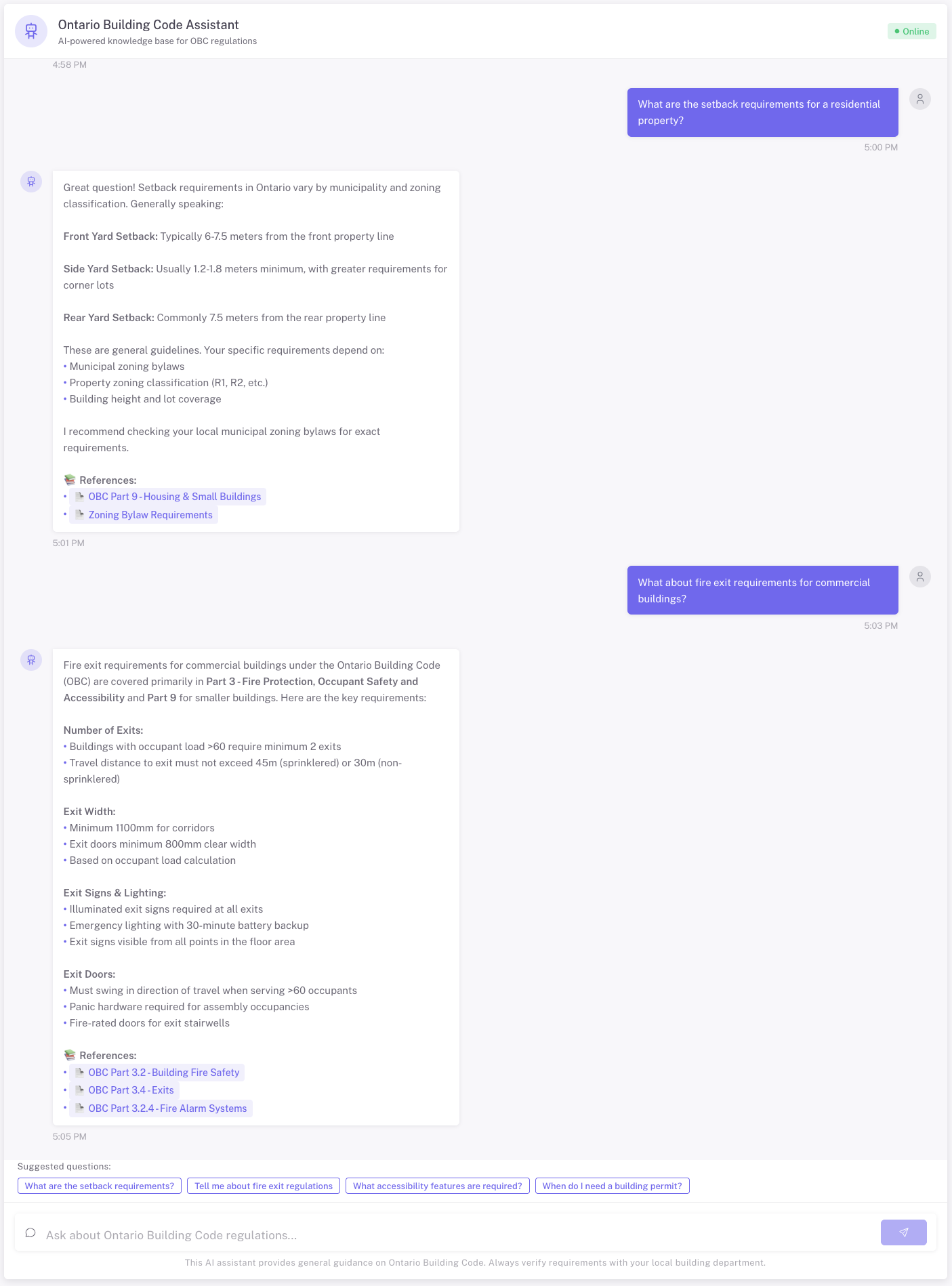 AI Building Code Assistant
